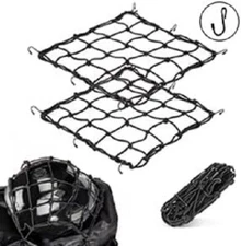 2Pack 15.7"x15.7" Cargo Net Small Cargo net Net Stretches to 31.5"x31.5" Bungee