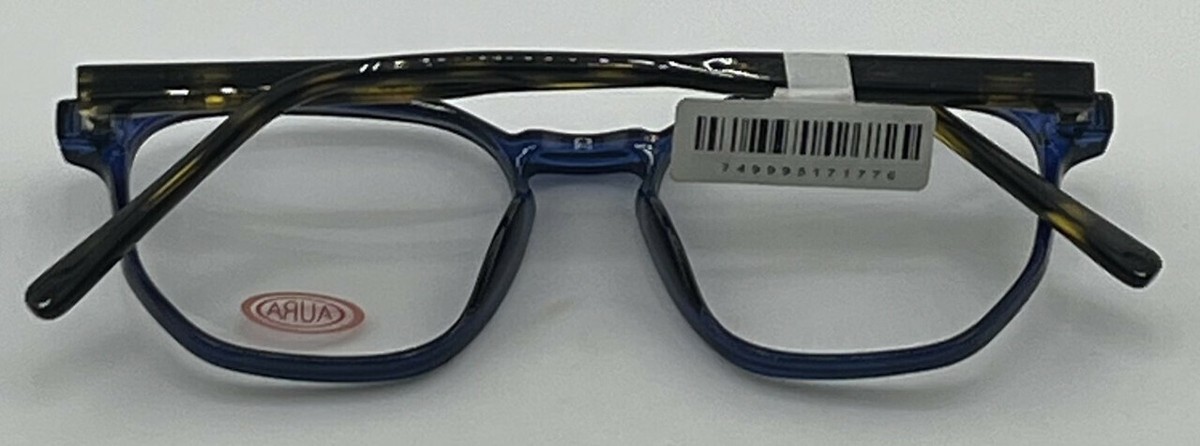 Aura Frame Glasses. AU1778
56 18-145 Navy-Black.   Unisex Aura Clear – 9FIVE Eyewear main image 3