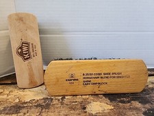 Lot Of 2 100 Horsehair Shoe Brushes , Kiwi, Empire, Animal Brushes