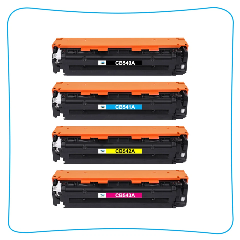 4 Toner Cartridge 125A Compatible for HP CP1217 CP1510 CP1514n CP1515n CB540A - Image 2 of 4
