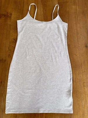 Ex-High Street Ladies Beige Marl Longline Cotton-Rich Strappy Camisole - BNWOT - Image 1 of 3