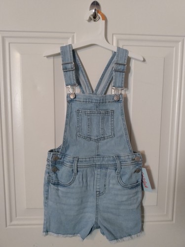 Girls Denim Overall Shorts Size S (6/6X) - Cat & Jack - New With Tags - Picture 4 of 4
