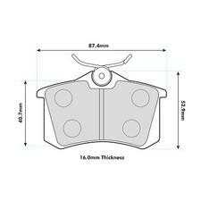 FERODO DS2500 BREMSBELÄGE HINTEN FÜR VW BORA 1J2 2.0 2000>2005 - FCP1491H
