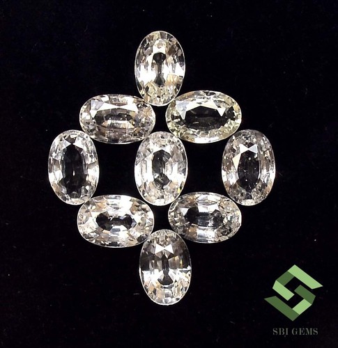 Certified Natural White Sapphire Oval Cut 6x4 mm 5.62 CTS Lot 10 Pcs Loose Gems - Picture 7 of 7