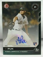 A.J. Puk 2020 Bowman Next BA Top 100 Prospect RC Autograph Auto SP - OAKLAND A's