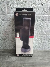 GOgroove SonaVERSE USB Clip-On stereo Speaker LED LIGHTING BLUE LEDs -NEW-BLACK