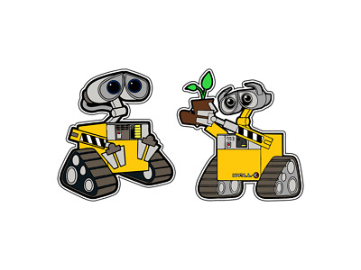 Wall-E Cartoon Animated Cartoon Sticker Waterproof Vinyl Decal Die-Cut Car
