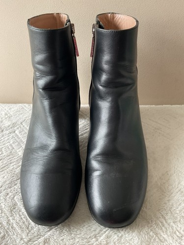 WHISTLES real leather ladies smart black ankle boot size 41 - Picture 3 of 10