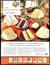 Betty Crocker cake mix ad Vintage 1960 original  advertisement 13.5 x 10.5