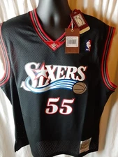 Philadelphia 76ers Mutombo #55 Men's Mitchell & Ness Swingman Jersey MSRP $130