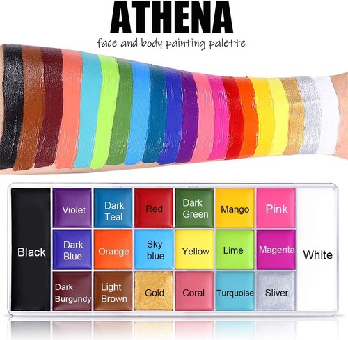 UCANBE Face Body Paint Set - Athena Painting Palette, 10 Professional Artist Br - Picture 4 of 7