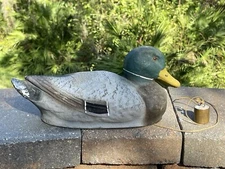 J C HIGGINS LIFE LIKE MALLARD DRAKE DUCK DECOY 1950S HUNTING W/ Weight