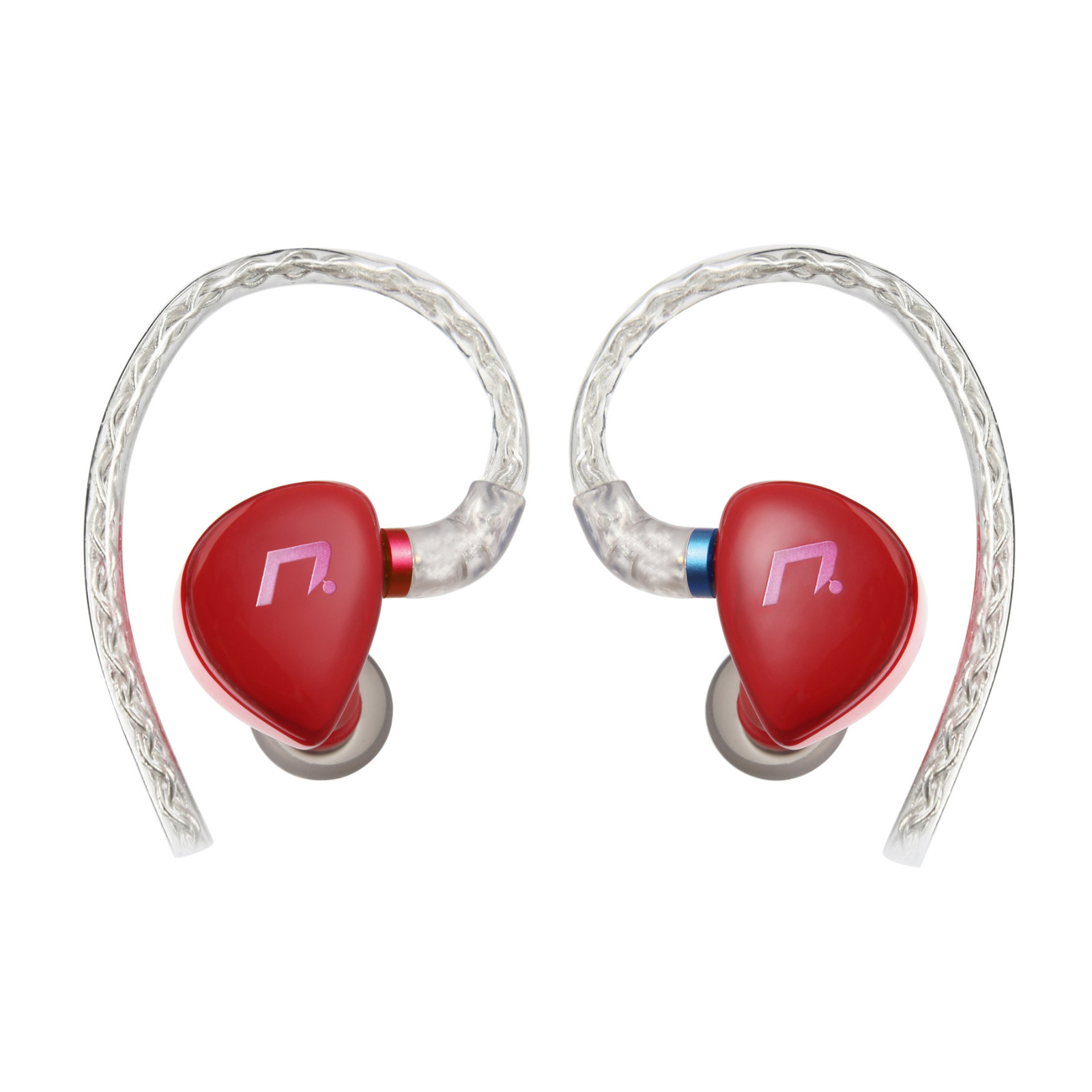 Высокопроизводительные наушники NXEars Sonata AGL IEM с кабелем MMCX красного цвета