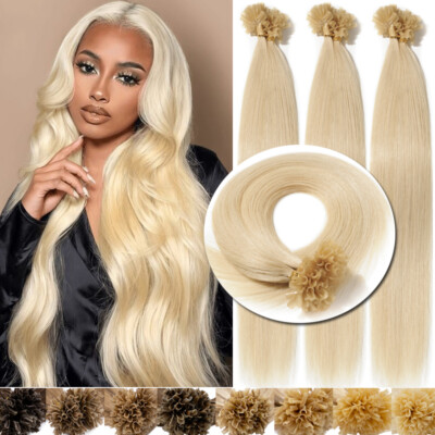 200 Strähnen Bonding Remy Echthaar Keratin Hair Extensions Haarverlängerung 60cm