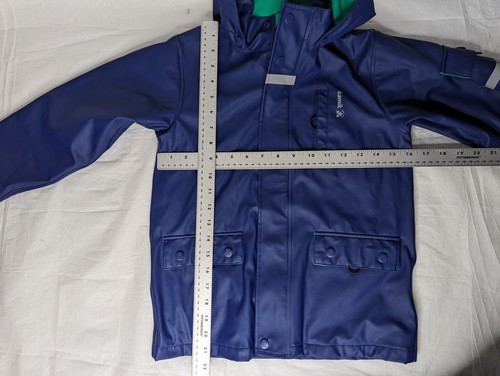 Kamik Splash Children's Waterproof Jacket Size 7 US Blue Raincoat - Picture 11 of 11