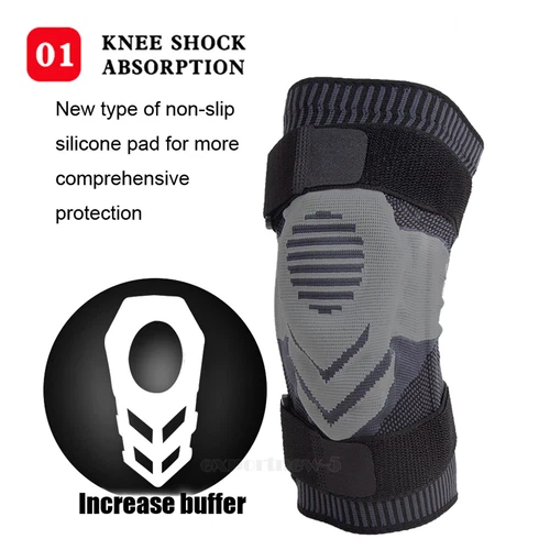 Knee Brace Compression Sleeve Support with Gel Pad Side Stabilizers Patella Wrap - Picture 6 of 57