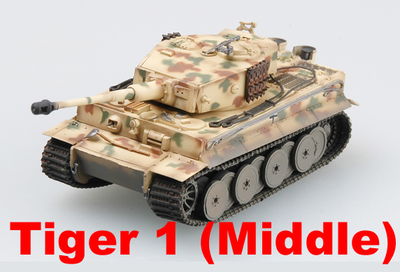 Easy Model 1/72 Tiger 1 (Middle)-sPzAbt.510,1944 Plastic Tank