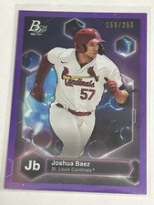 Joshua Baez 2022 Bowman Platinum Precious Elements Purple /250 Cardinals #PE-11