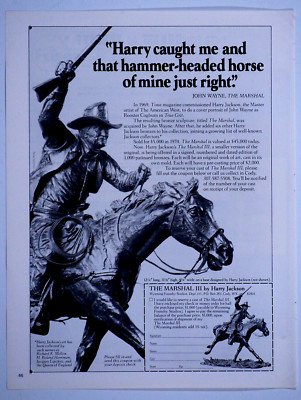 John Wayne The Marshall III Harry Jackson Vintage 1979 Original Print Ad Mint/NM