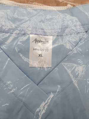 ALEXANDRA HP902PB2 UNISEX PEELING SUIT TOP BOTTOM SIZE EXTRA LARGE XL HELLBLAU