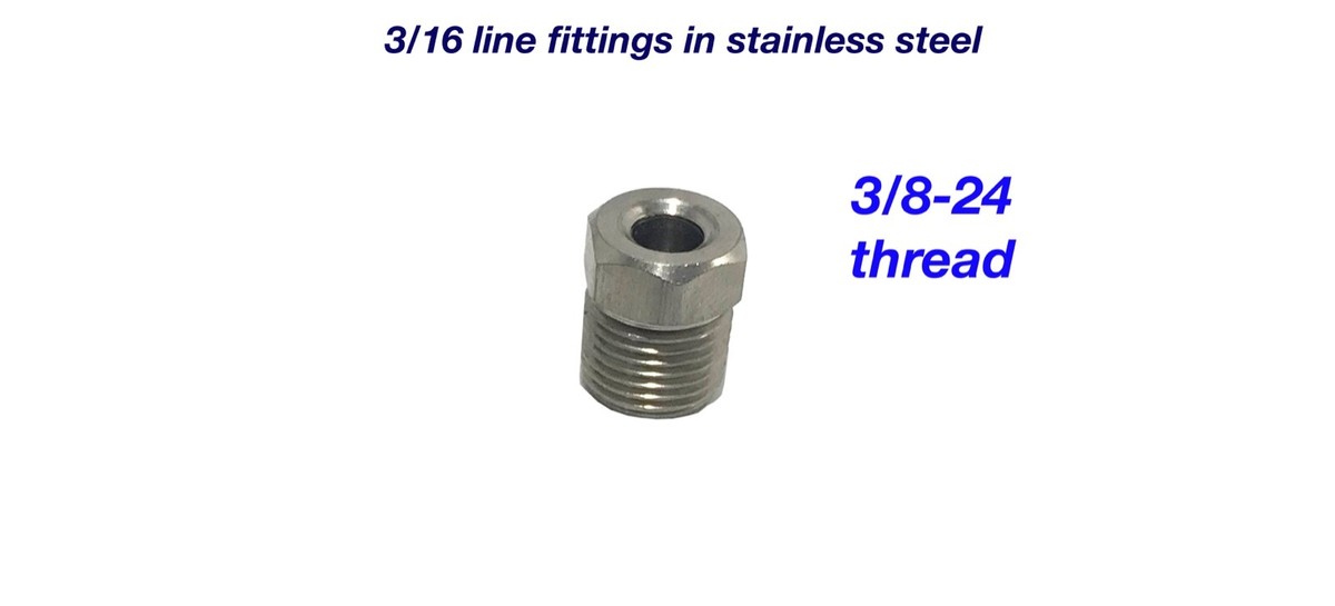Thread adapter, 3/8-24 Female thread, 5/16-24 Male thread