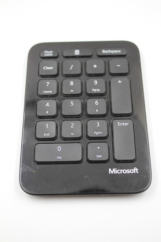 MICROSOFT WIRELESS KEYPAD SCULPT NUMBER PAD BLUETOOTH1558 BLACK NUMERICAL