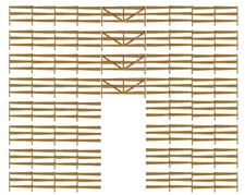 Faller 272402 N Scale 1:160 Kit of a Bonanza fence, 930 mm