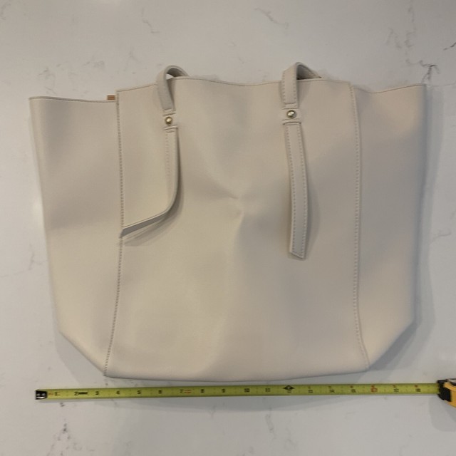 small cream tote bag