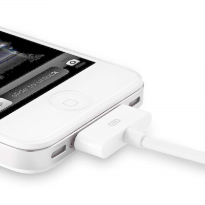 2 Cavi Dock 30 Pin Per IPhone 4/4s, IPad 1/2/3, IPod - Ricarica E Sincronizzazione, 1 Metro, Bianco - 3