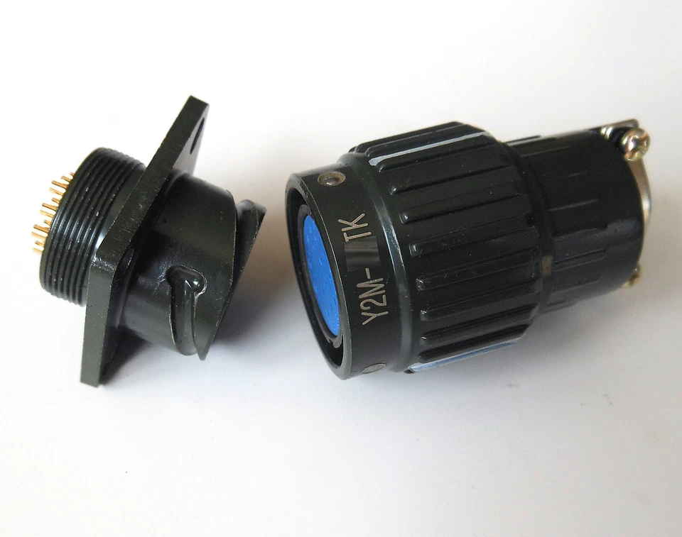 5 pcs Φ21mm 7/8'' Military Gold Plated Plug + Socket 7 pins Connector 500V 10A - Image 4 of 4