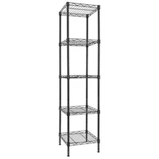 GIOTORENT 5 Tier Standing Shelving Metal Units, Adjustable Height Wire Shelf