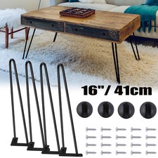 4PCS Hairpin Legs 41cm/16inch Metal Support Desk Restaurant Table Legs Furniture