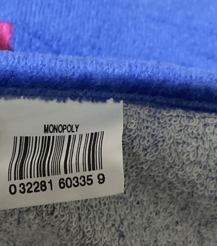 Vintage Monopoly Beach Towel 2001 Playable Beach 29 x 60 Rare HTF New - Picture 5 of 11