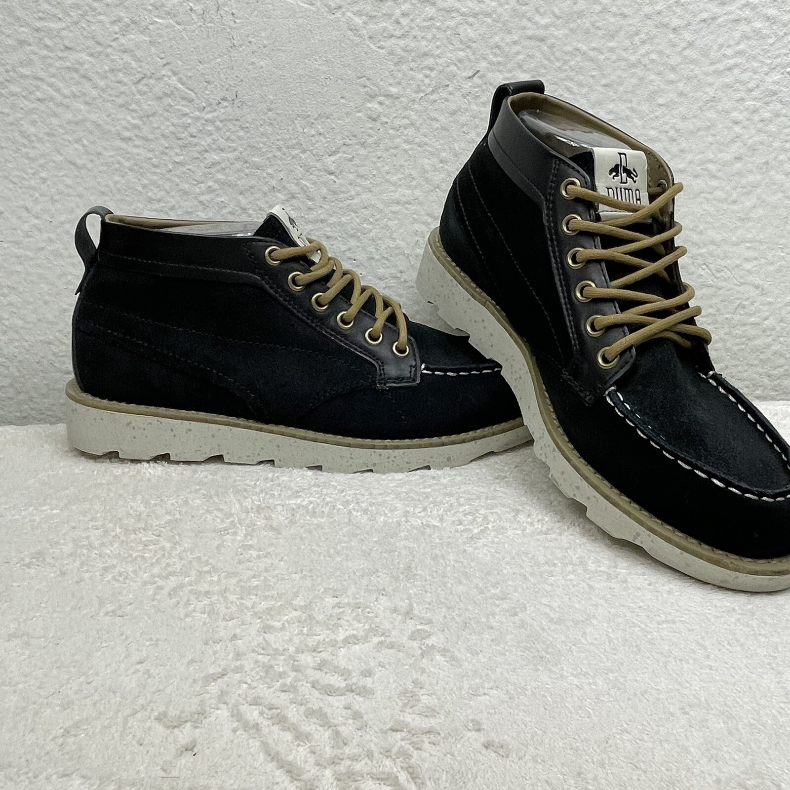 's Blue Puma By Rudolf Dassler Ruckholz Mid Chukka Boots Sz 