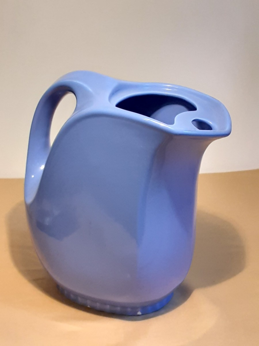 Vintage Montgomery Ward & Co. Hall China Blue Water Pitcher #5118