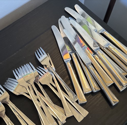 49pc Oneida Community Gold Golden Era Flatware Set Read - Picture 12 of 14