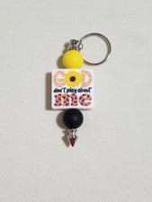 silicone bead key chain, words keychain, beaded keychain, cute keychain,  K20 