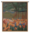 Keukenhof Gardens Mini Tulip Belgian Tapestry Wall Art Hanging (New) 21x18 inch