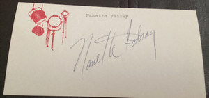 Actress NANETTE FABRAY Personally Autographed Signed MOVIE THEATER Card FreeShip