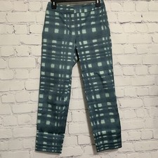 St. John Women  s Pants 2 Blue Green Geometric Pockets Zip