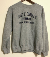 Gildan Heavy Blend Youth Size L Heather Gray Fleece Crew Neck Sweatshirt