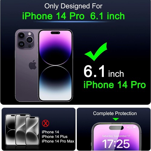 iPhone 14 Pro Screen Protector – Anti-Scratch, Smudge-Free Full Glass Shield - 第 3/7 張圖片