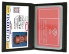 RFID Blocking Credit Card Window ID Leather Holder Wallet Clear Sleeves Men Lady