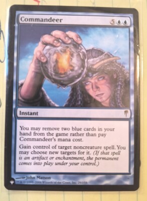 commandeer mtg card 4x is Incredible In Vintage SqueeVine Gain control of target noncreature spell CMM] Commandeer : r/magicTCG