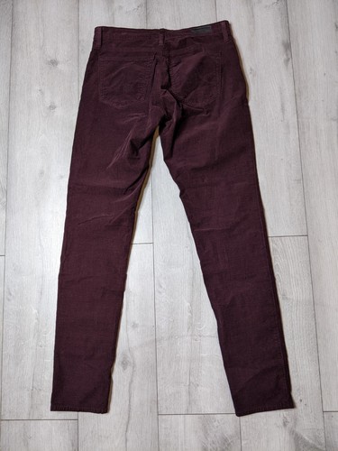 AG The Legging Super Skinny Corduroy Pants , Cords Women's Size 31R Wine - Picture 9 of 16