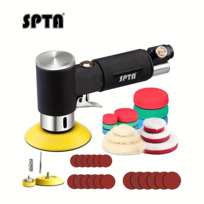 SPTA 25/50/80 mm Exzenterschleifer Druckluft Schelifer Mahlen Poliermaschine Set