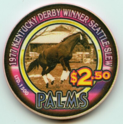 $2.50 Palms Seattle Slew '77 Kentucky Derby LE Chip Las Vegas 2003 Obsolete