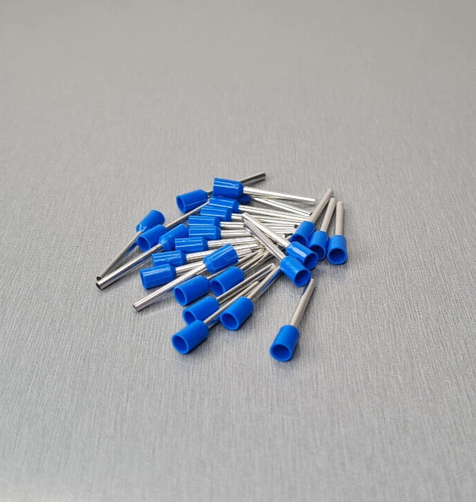 25-1000Pcs E1518 16AWG 1.5mm² BLUE Insulated Ferrule Bootlace Terminals Crimp - image 3 of 4