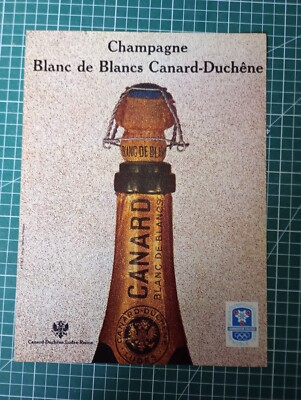 1341 Beautiful Advertising circa 1960 Champagne Duck Duchêne White of White