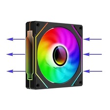 120mm RGB Case Fans Infinite Mirror Cooling Fans Black Set